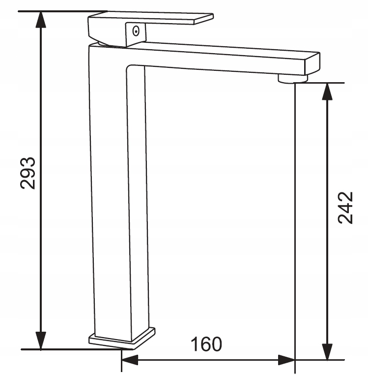 MEXEN UNO BATERIA UMYWALKOWA WYSOKA CZARNA Kod producenta 71410-70