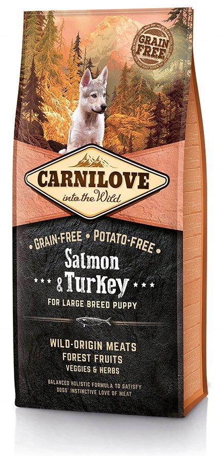 Carnilove Losos a Krůta pro Štěňata Velkých Plemen 12kg