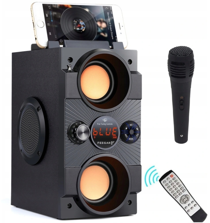 

Feegar Głośnik Przenośny Bluetooth Karaoke +Mikrof