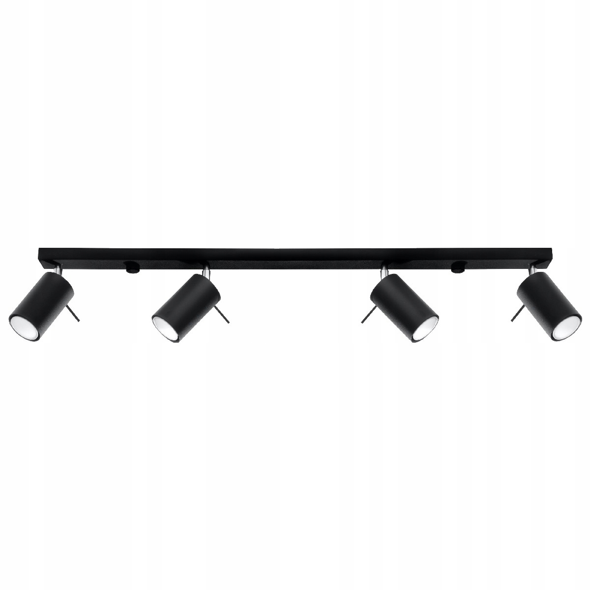 Stropná lampa Halogénová Nástenná Lampa Pohyblivá Lišta 4x GU10 Čierna