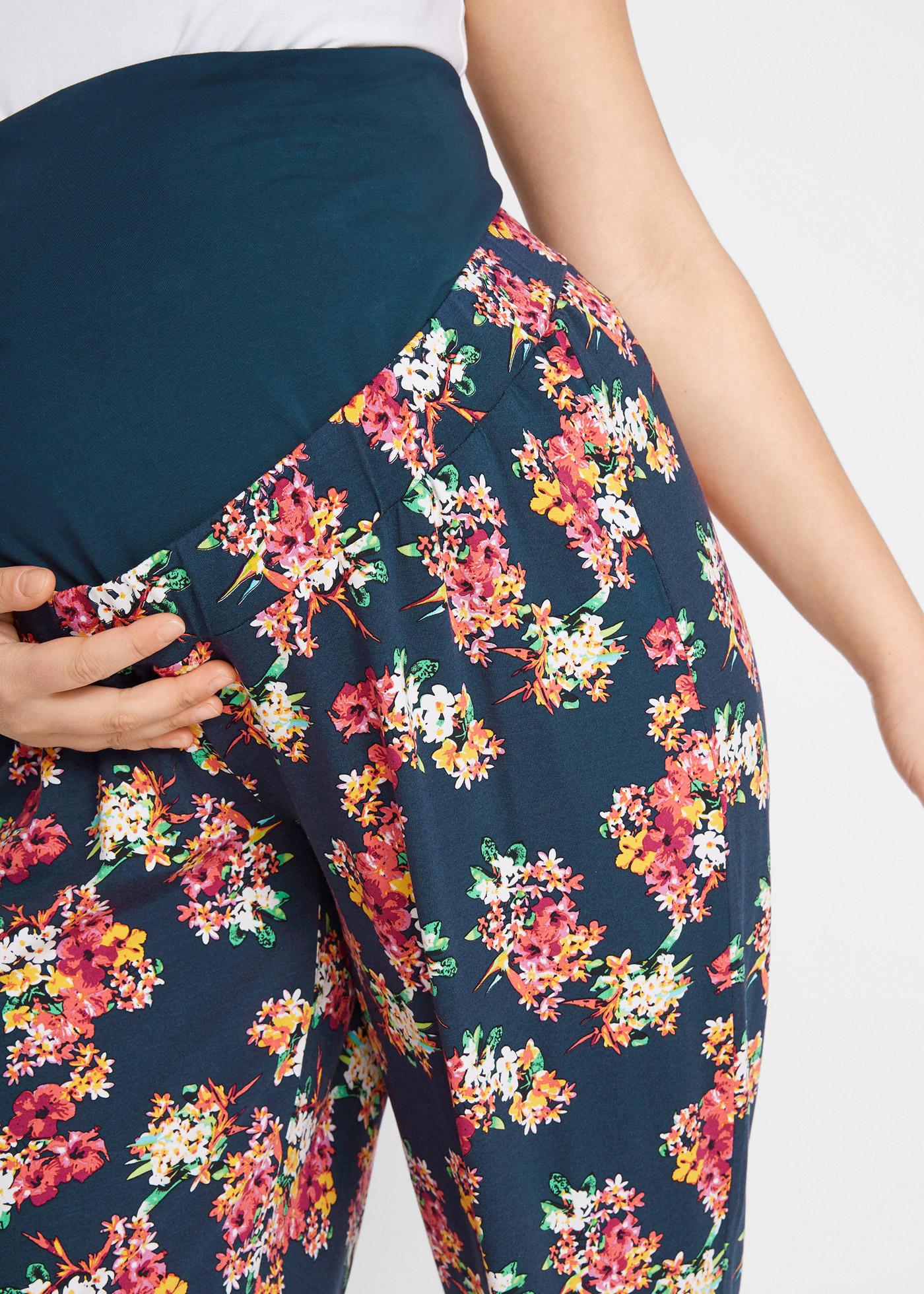 Bonprix 36 SPODNIE CIĄŻOWE KWIATOWY WZÓR Płeć kobieta