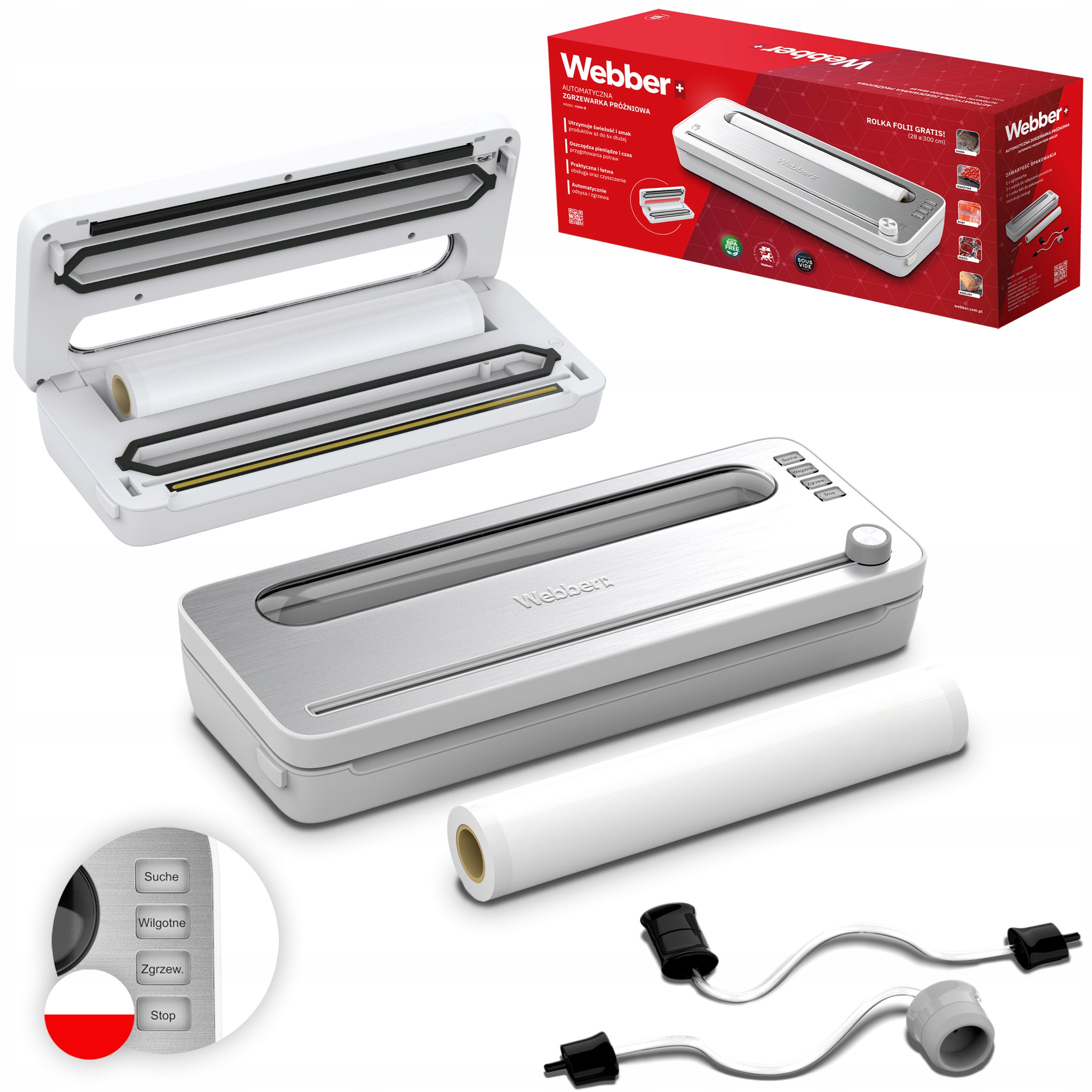 Zgrzewarka próżniowa Waco V104-B 120W srebrno-szara