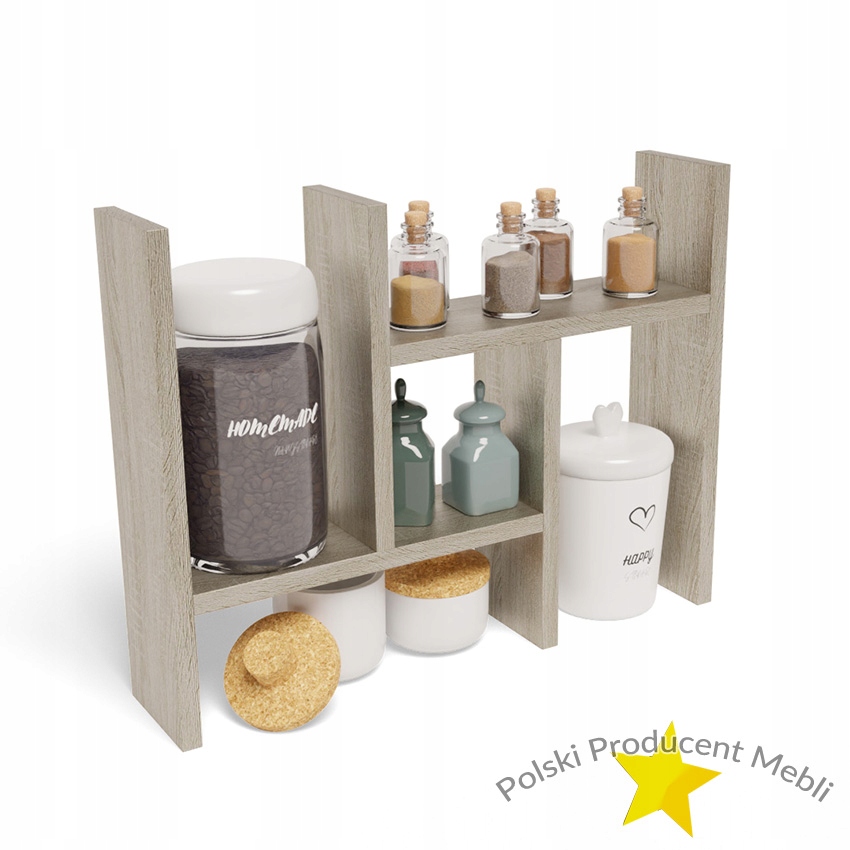 PÓŁKA KUCHENNA REGAŁ NA BLAT SONOMA PŁYTA 18 mm