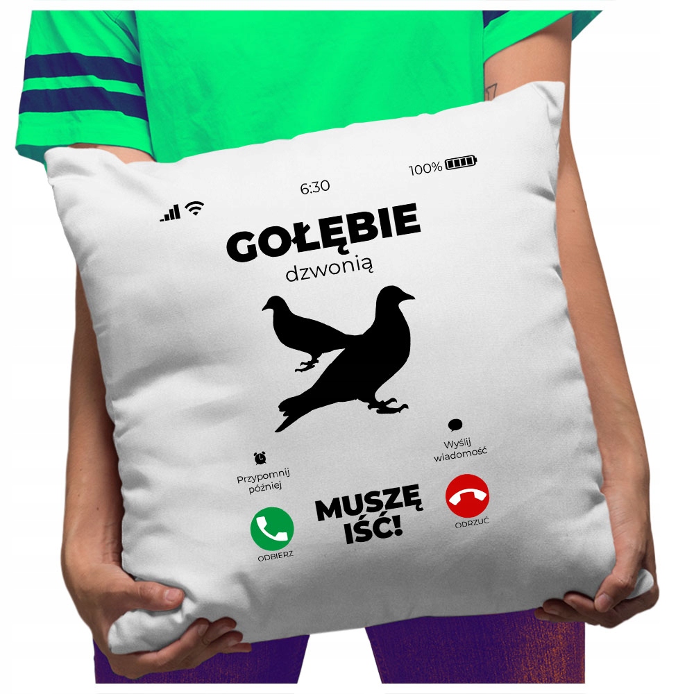 

Śmieszna Poduszka Gołębie dzwonią Hodowca Gołebi