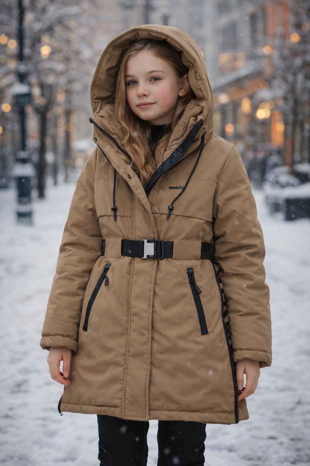 Zima Dziewczęca Kurtka Parka College 146cm wzrostu