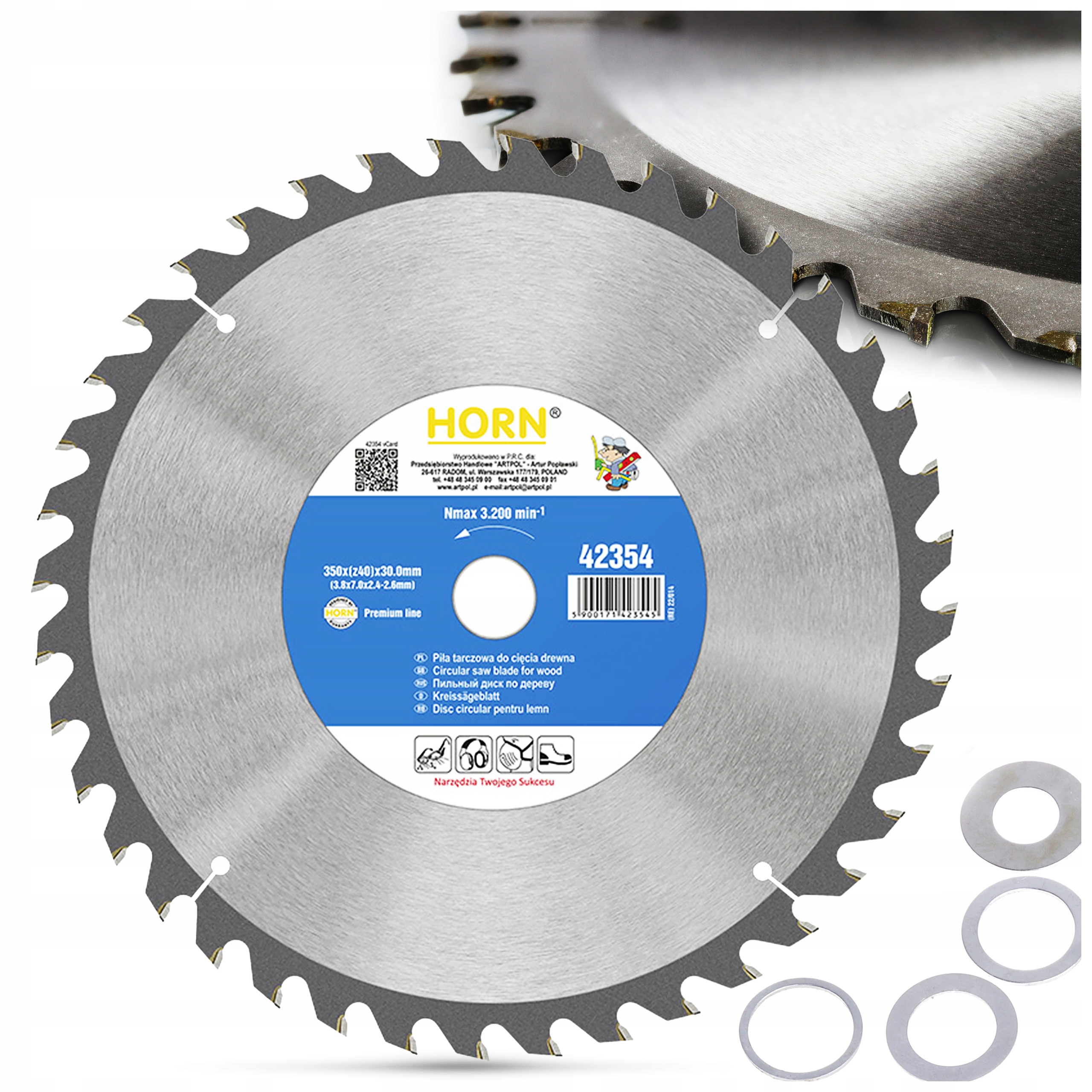 Kotouč Na Dřevo 350 x 30 mm 40 zubů Kotoučová Pila Pro Krajiny Řezání Dřeva