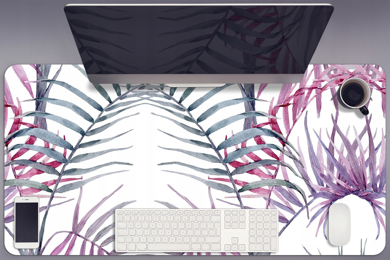 Modna podkładka na stół do jadalni Różowe liście Marka Dywanomat