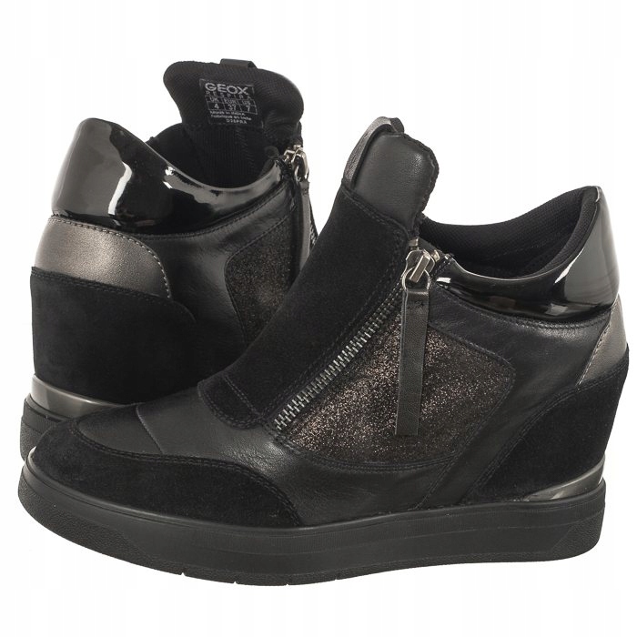 Buty Sneakersy Damskie Geox D Maurica Czarne