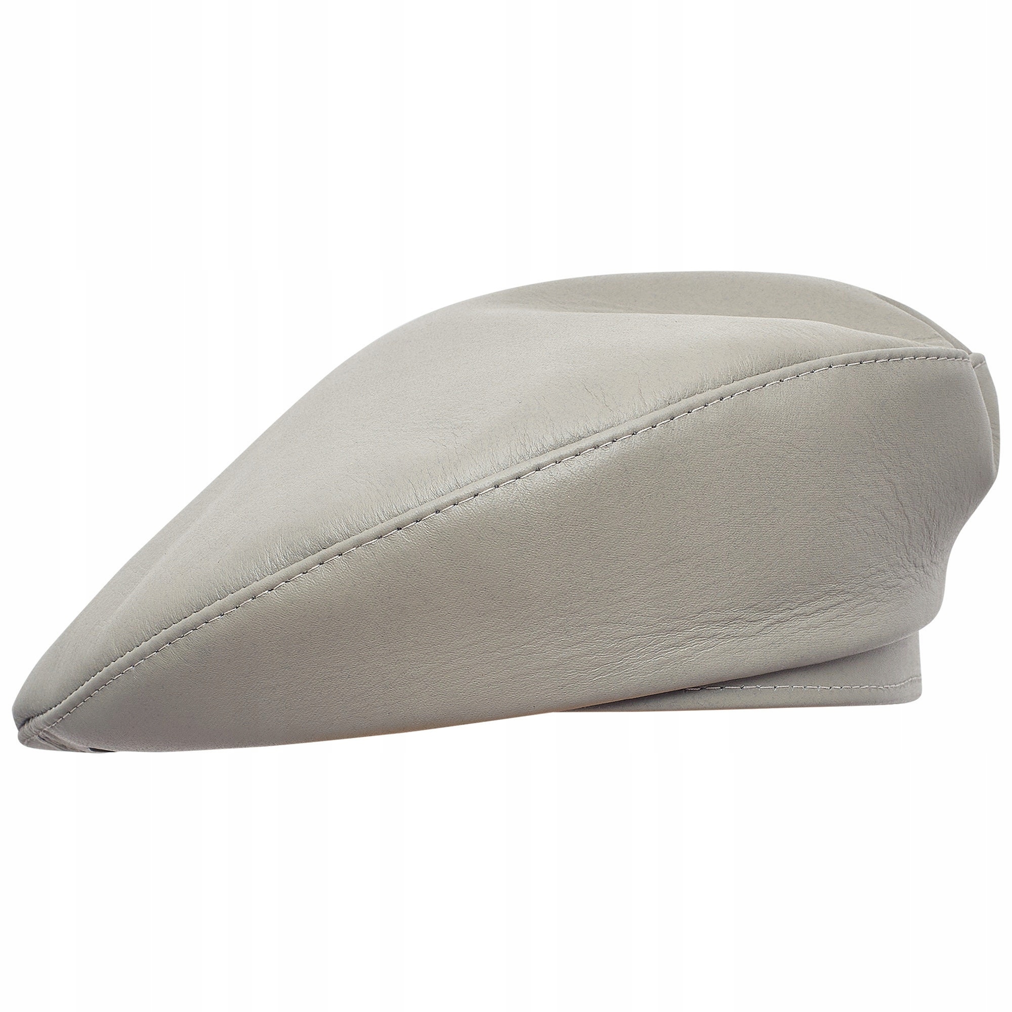 Vojenský Kožený Baret Světle Šedý 61 CM