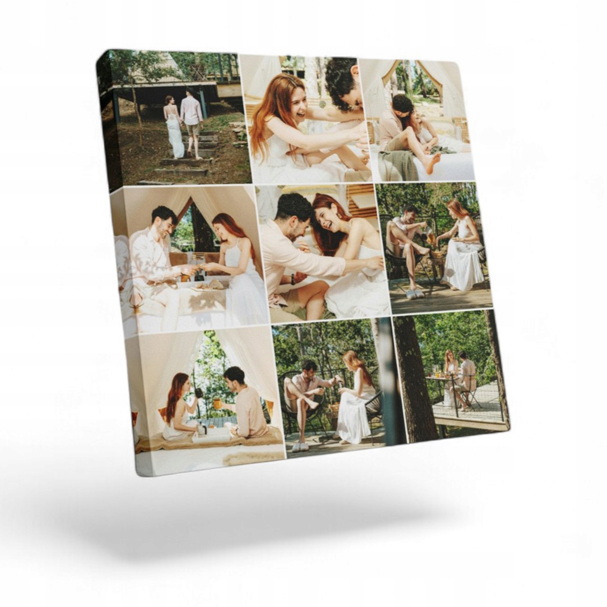 FOTO-obraz na plátně Vaše fotografie 60x60 Koláž Kreator Vzor Z 9 Fotografií