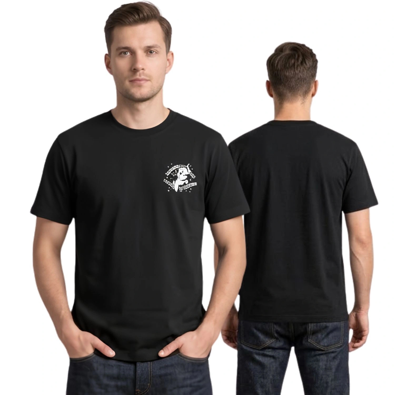 Tričko pánské bavlněné The Dudes Elephant T-Shirt černé s potiskem vel. L