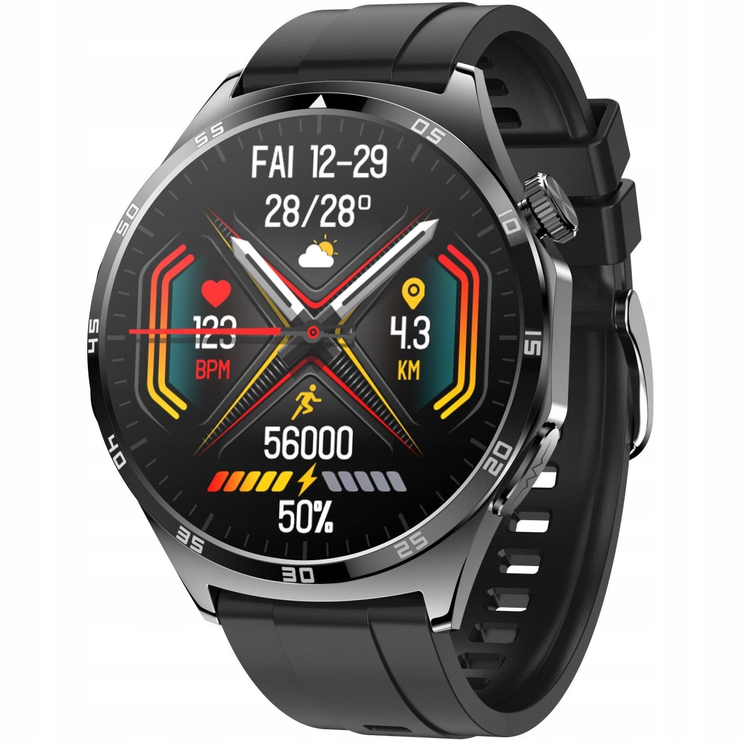 Chytré Hodinky Pánský Hagen HB27.14.534 růžový řemínek