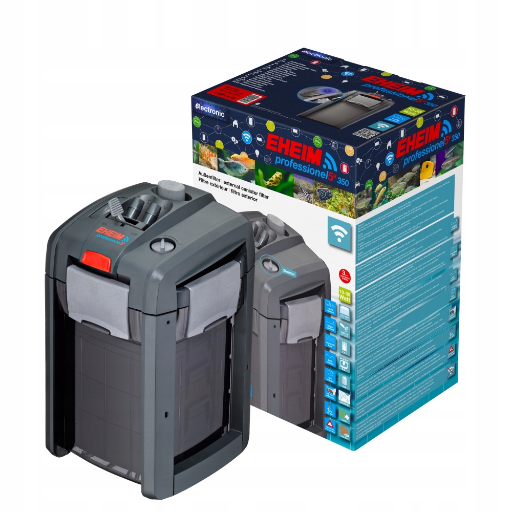 Levně Akvarijní Vnější Filtr Tichý Provoz Wi-fi Regulace Průtoku 350 L
