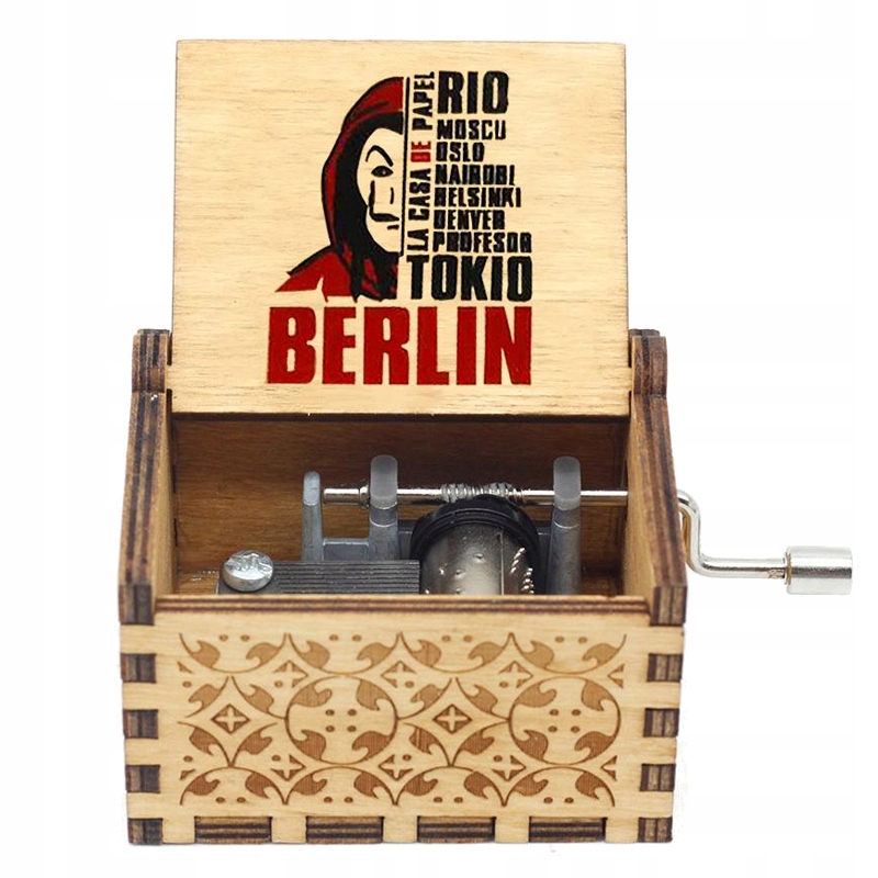 DREWNIANA POZYTYWKA NA KORBKĘ DOM Z PAPIERU