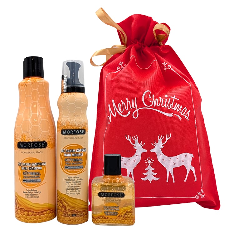 Vánoční Sada Morfose Milk & Honey Šampon Kondicionér Parfém Sáček