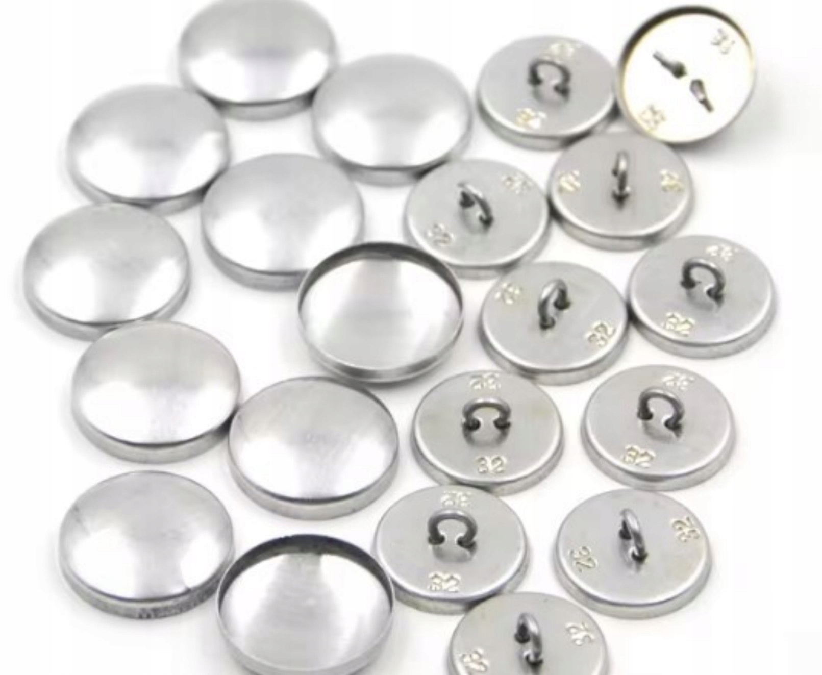 500 Ks Knoflíky Čalounické Formičky Kalotové Na Oblékání Materiálem 20 mm