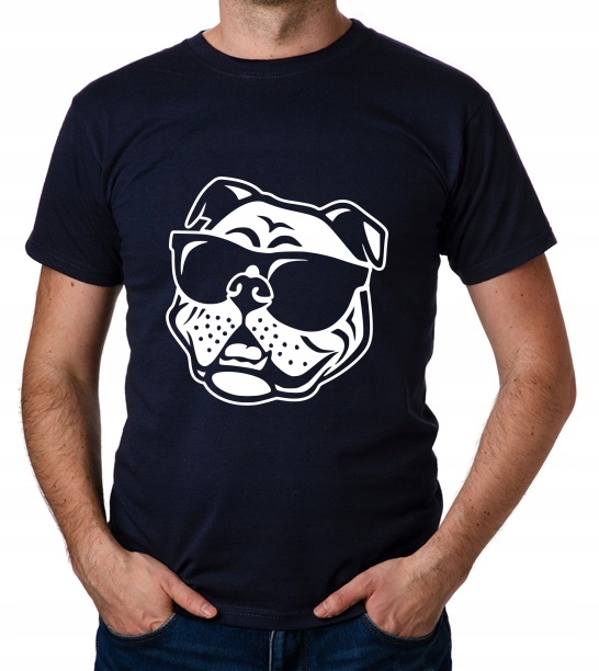 

koszulka Buldog Angielski Okulary Pies Dog