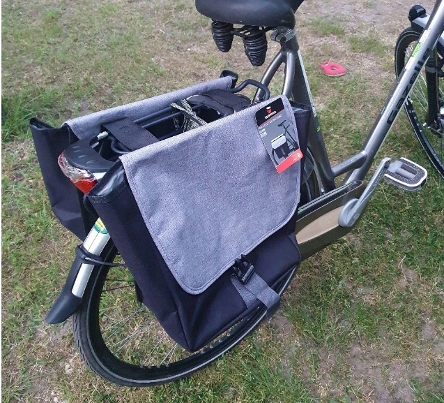 TORBA ROWEROWA NA BAGAŻNIK PODWÓJNA WODOODPORNA 40l 36x34x17cm Model 40L