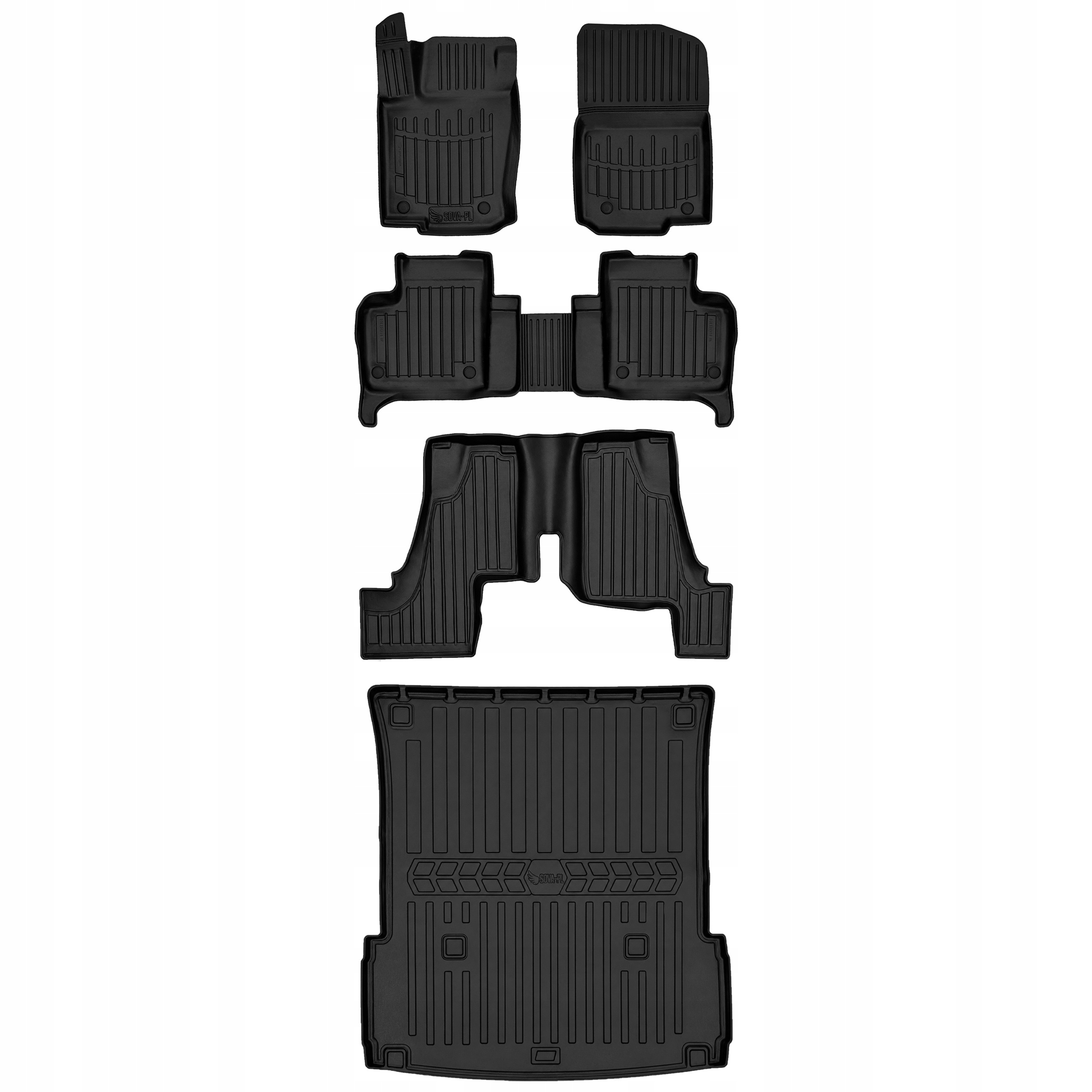 Zestaw dywaniki gumowe i mata Mercedes Gl 2 X166 (2012-2015) wersj=>