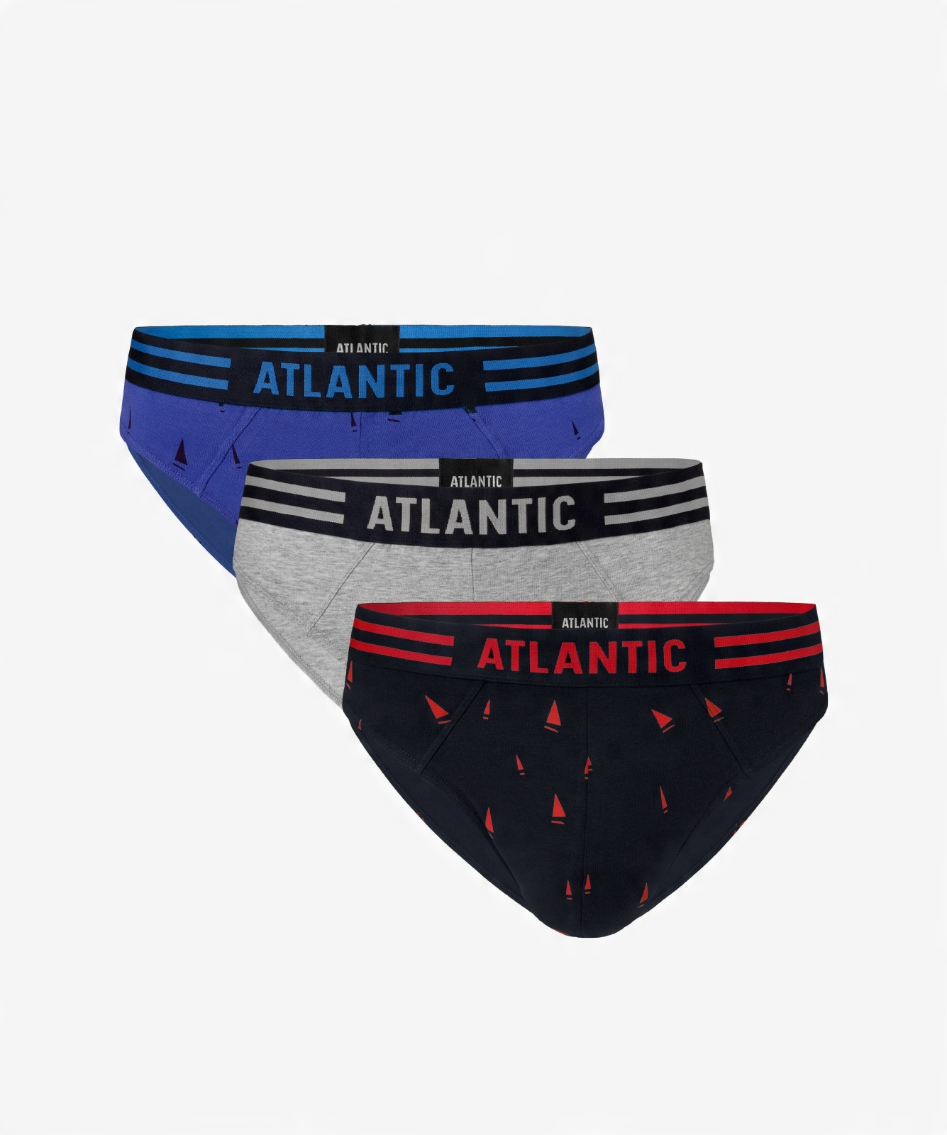 

3-PACK Slipy meskie bawełna Atlantic 3MP-098 r. L