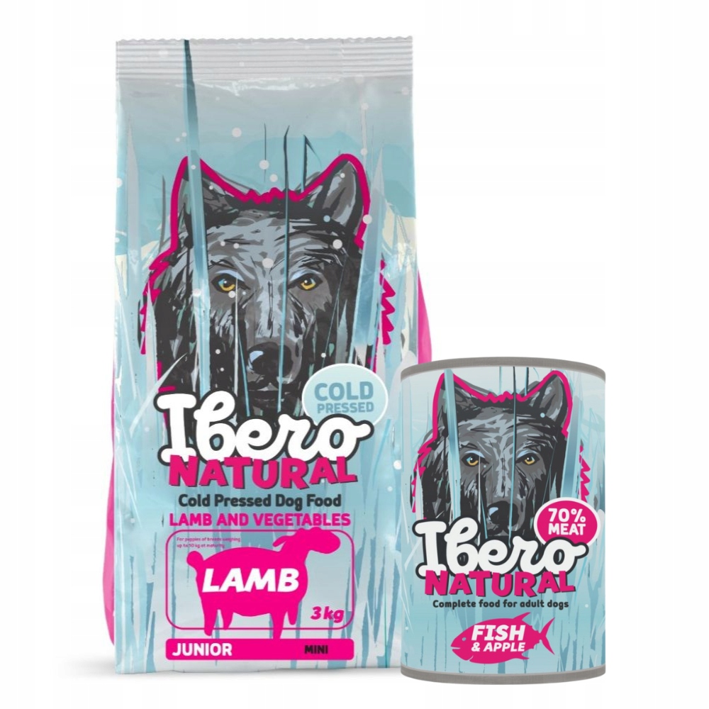 Levně Balíček pro štěňata malých plemen: Ibero Junior Mini Lamb Fish & Apple