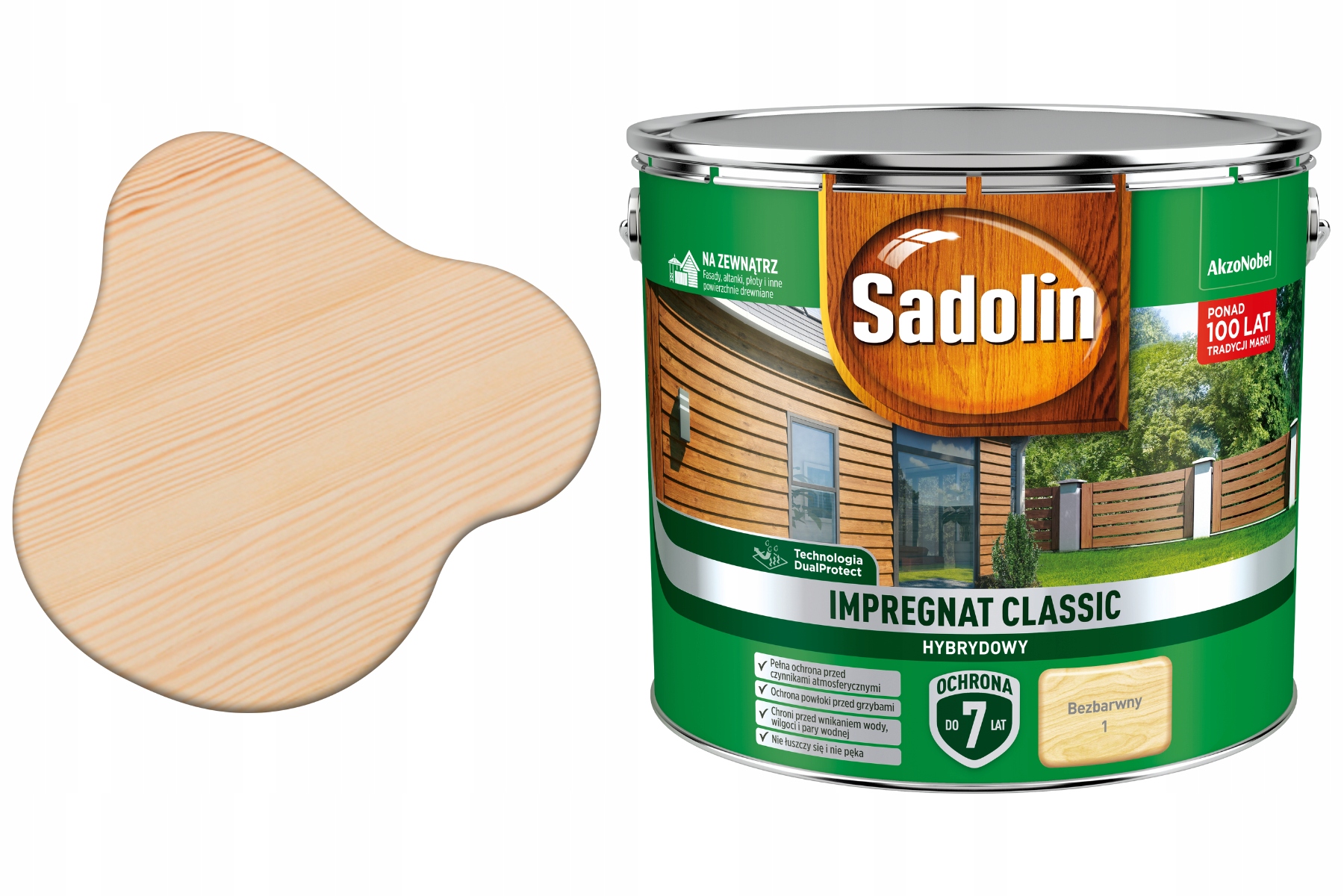 Sadolin Wydajny Impregnat Do Drewna Classic bezbarwny 9L