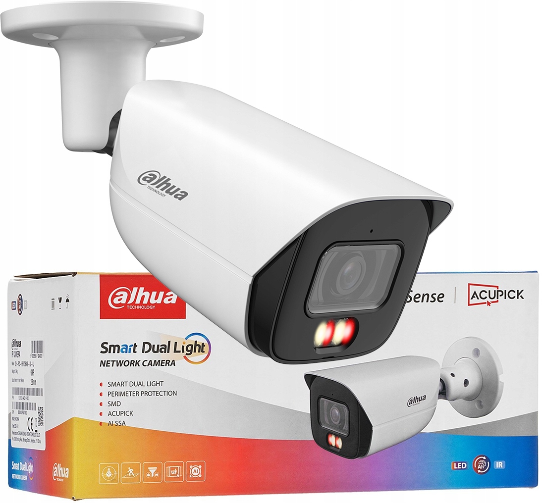 Ip kamera tuba 6 Mpx vnútorná, vonkajšia Dahua IPC-HFW3649E-AS-IL-0280B