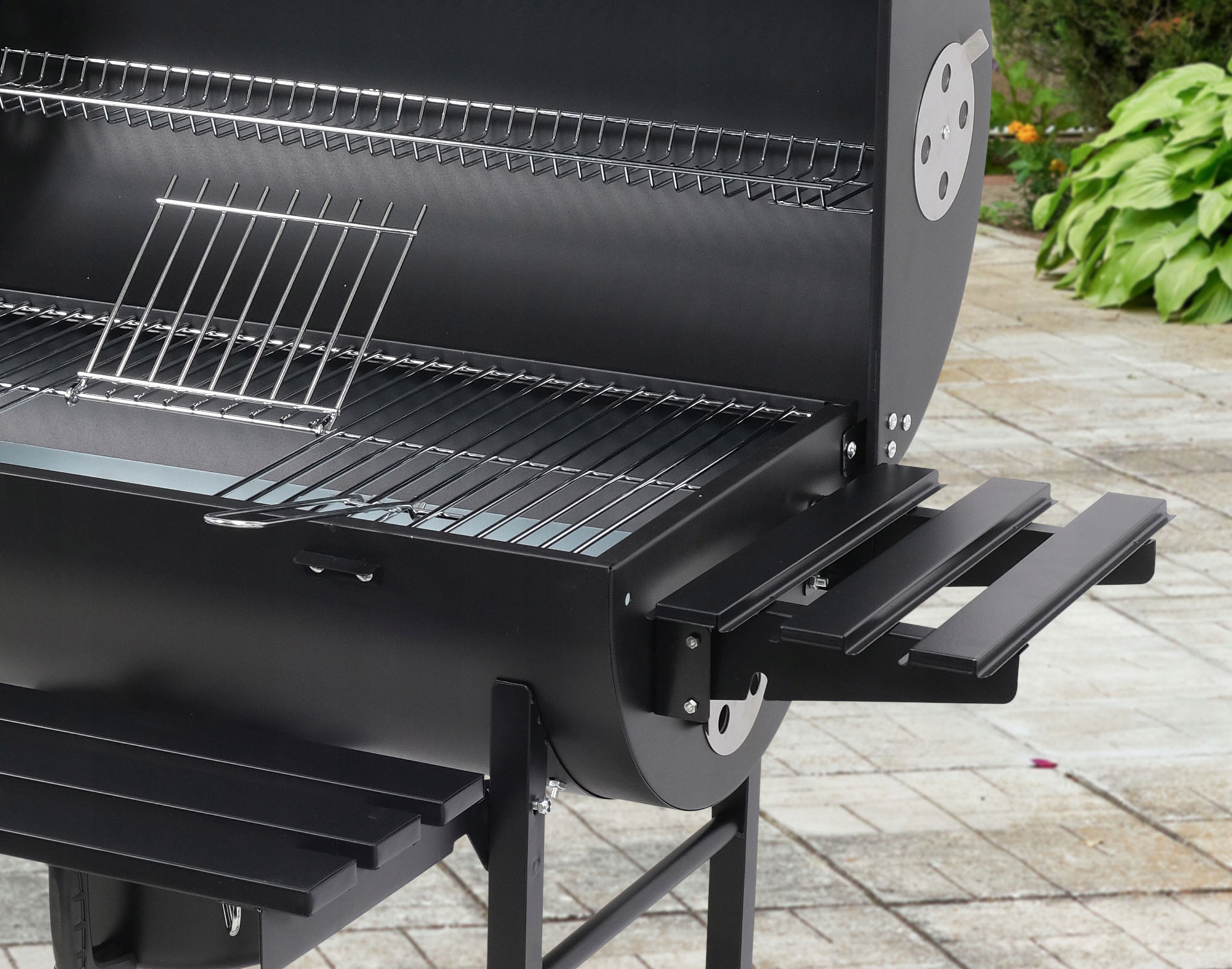 GRILL WĘGLOWY OGRODOWY BECZKA POKRYWA + POKROWIEC Typ przenośny