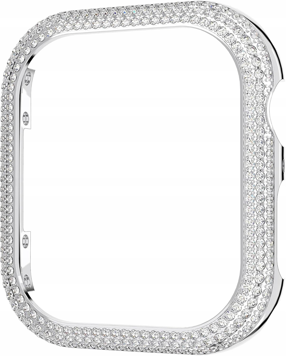 Rámeček Pouzdra Sparkling Pro Apple Watch Series 7/8 Swarovski Stříbrný