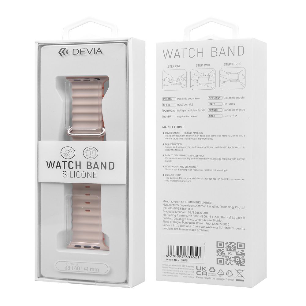 Devia pasek Deluxe Sport6 do Apple Watch 38mm/ 40mm/ 41mm/ 42mm czarny-