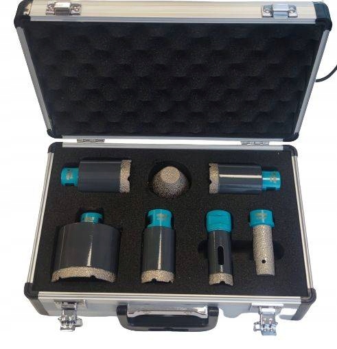 BIHUI ZESTAW OTWORNIC WIERTEŁ DIAMENTOWYCH DO GRESU 7EL DBDMS7