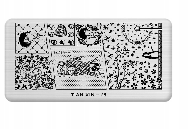 BLASZKA PŁYTKA DO STEMPLI STEMPEL PAZNOKCI NR18