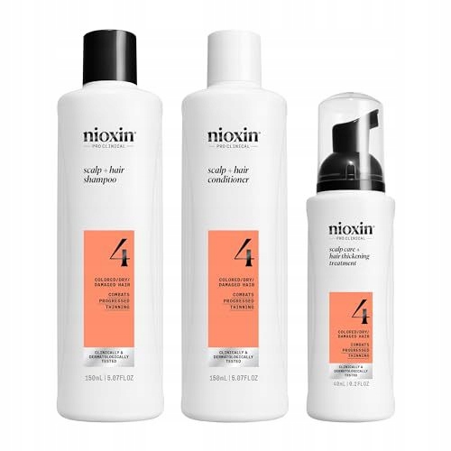 Nioxin System 4 Care Set Pro Jemné Barvené Výrazně Řídnoucí Vlasy