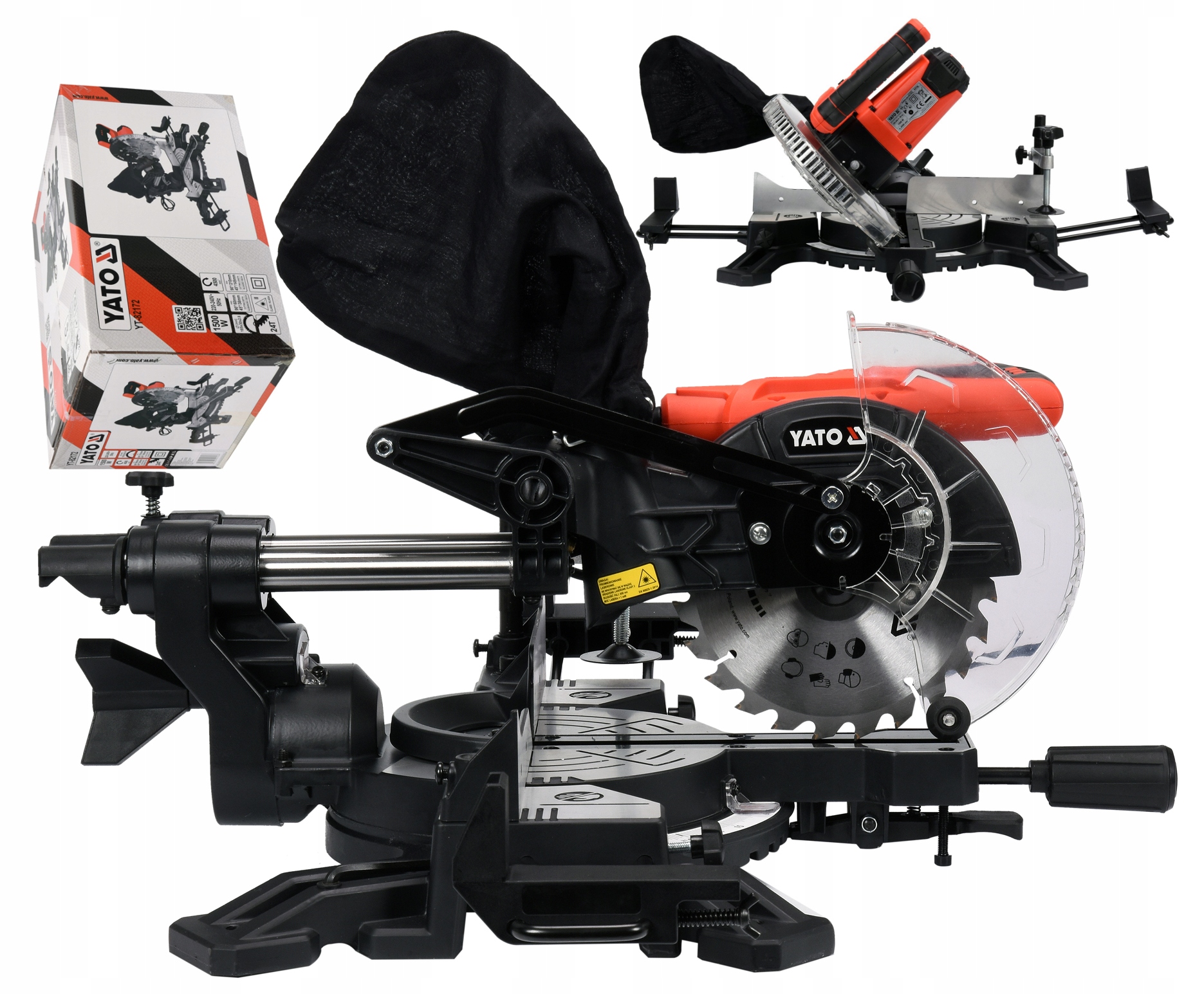 Yato Pila Pilka Pokosová Pila 1500W S Posuvem A Laserovým Ukazovátkem YT-82172