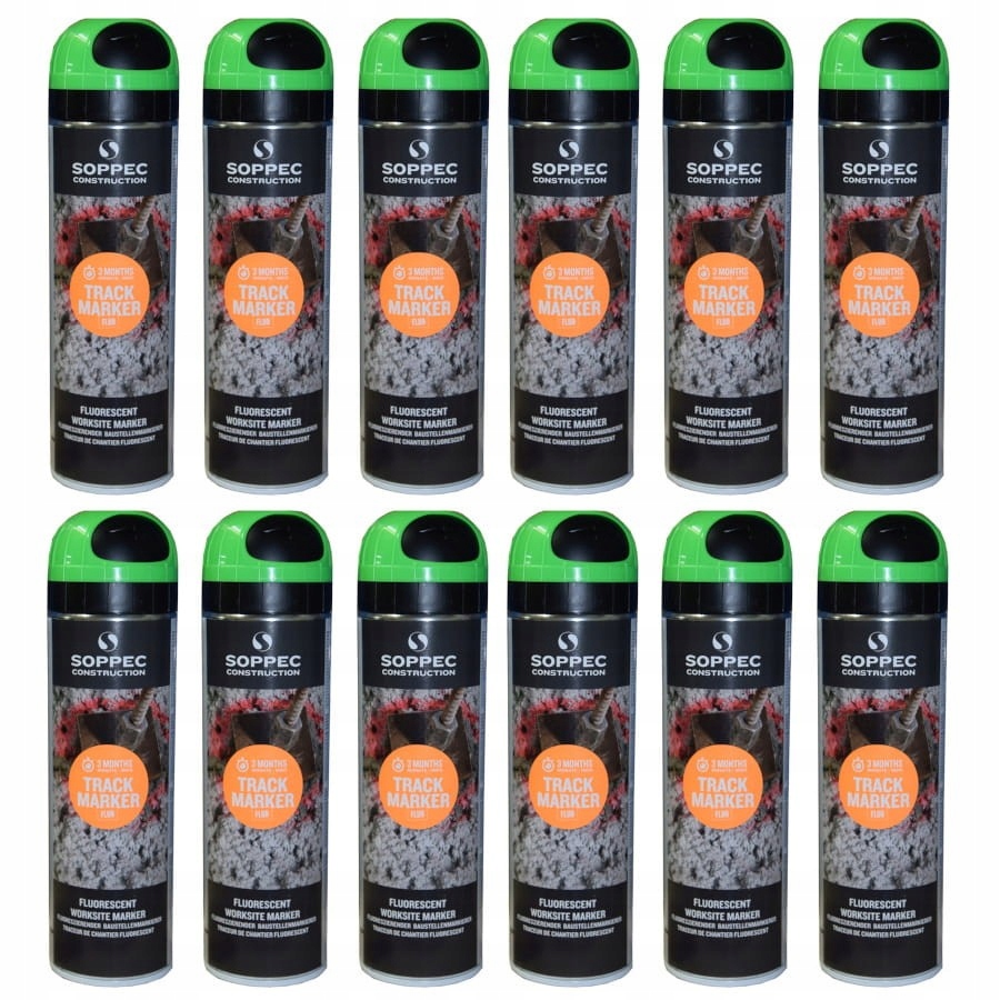 SOPPEC FARBA DROGOWA DO ZNAKOWANIA ZIELONA 12szt