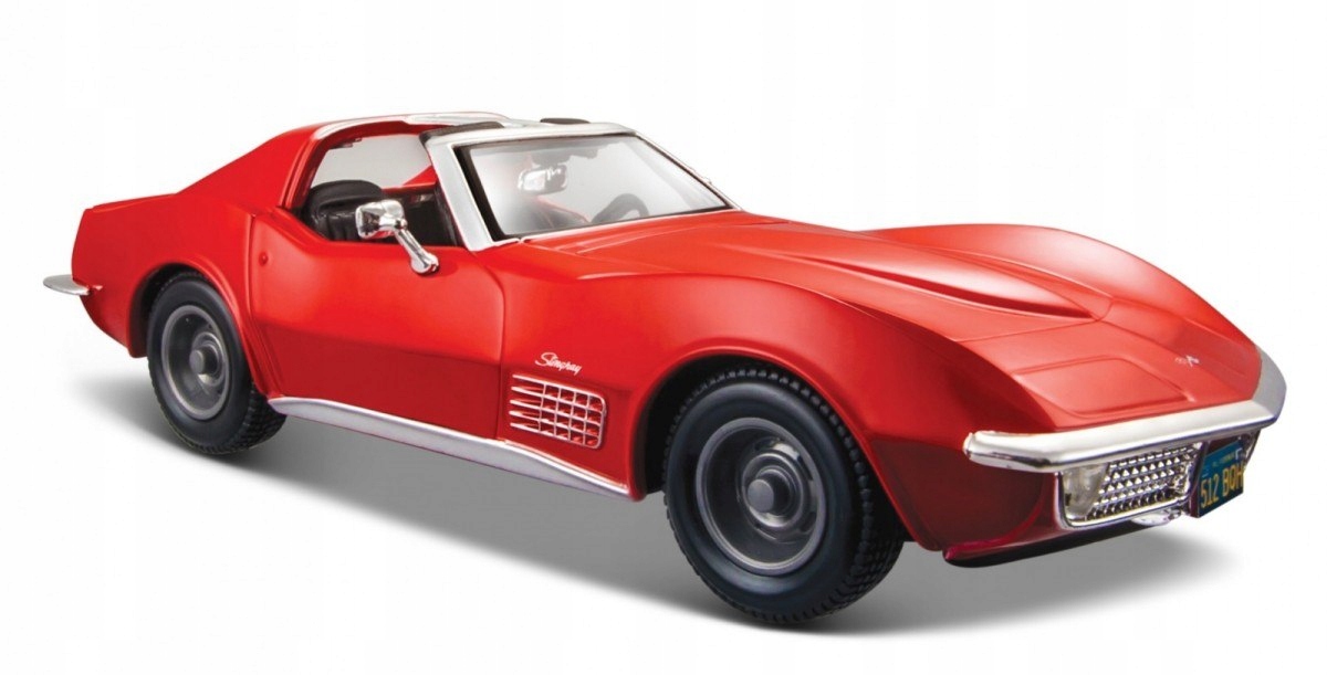 Model kovový Chevrolet Corvette 1970 červený