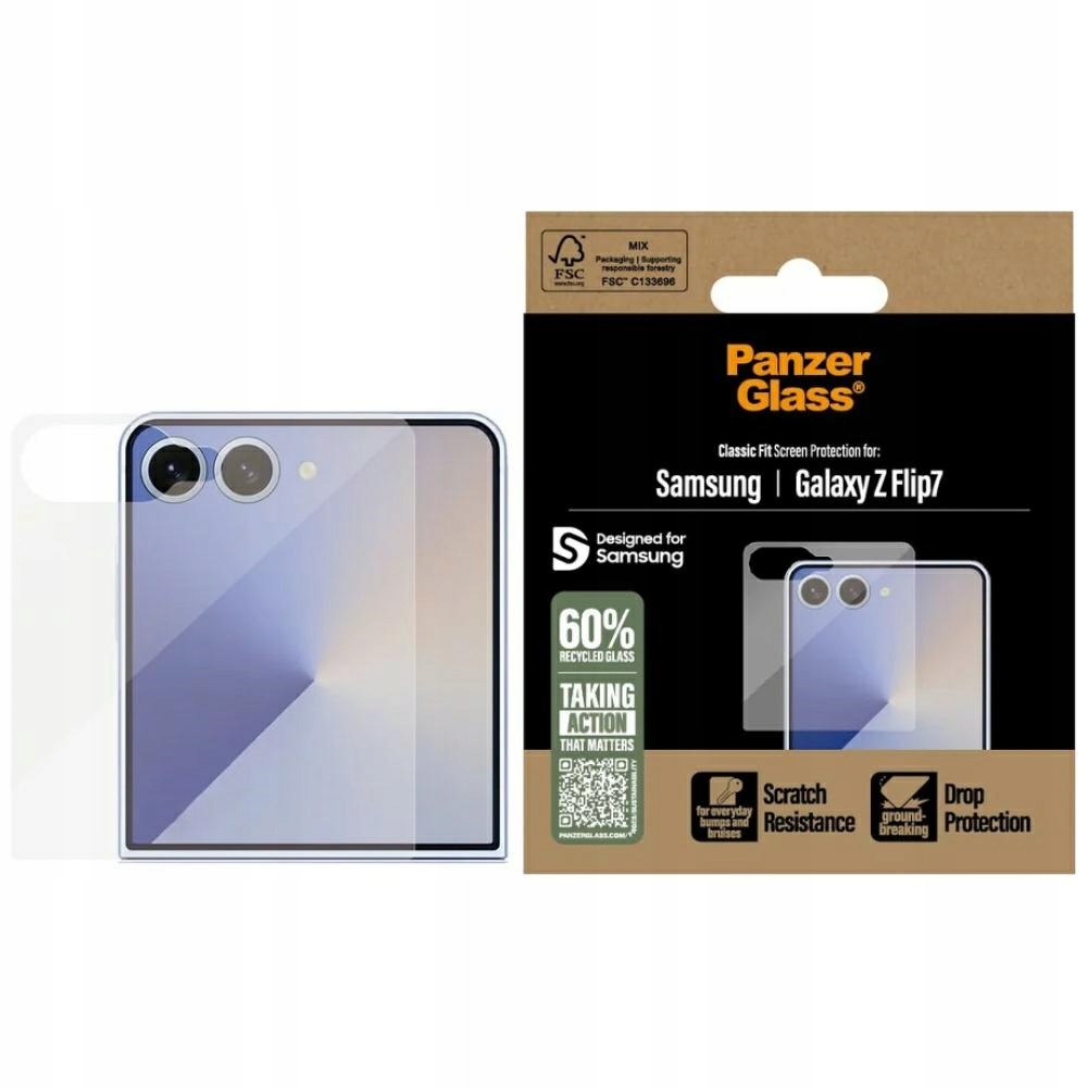 Tvrzené sklo PanzerGlass Classic Fit pro Samsung Galaxy Z Flip7