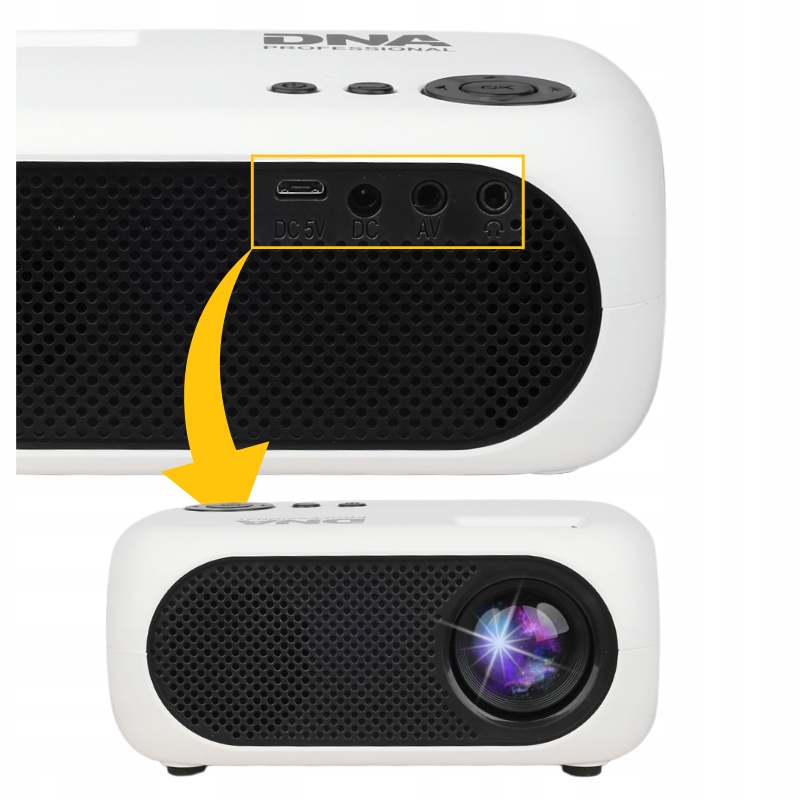 PROJEKTOR RZUTNIK HDMI USB FULL HD PRZENOŚNY DO TELEFONU KOMPUTERA TV BOX Kod producenta Mini Projektor rzutnik android Wifi 4K t-ouch