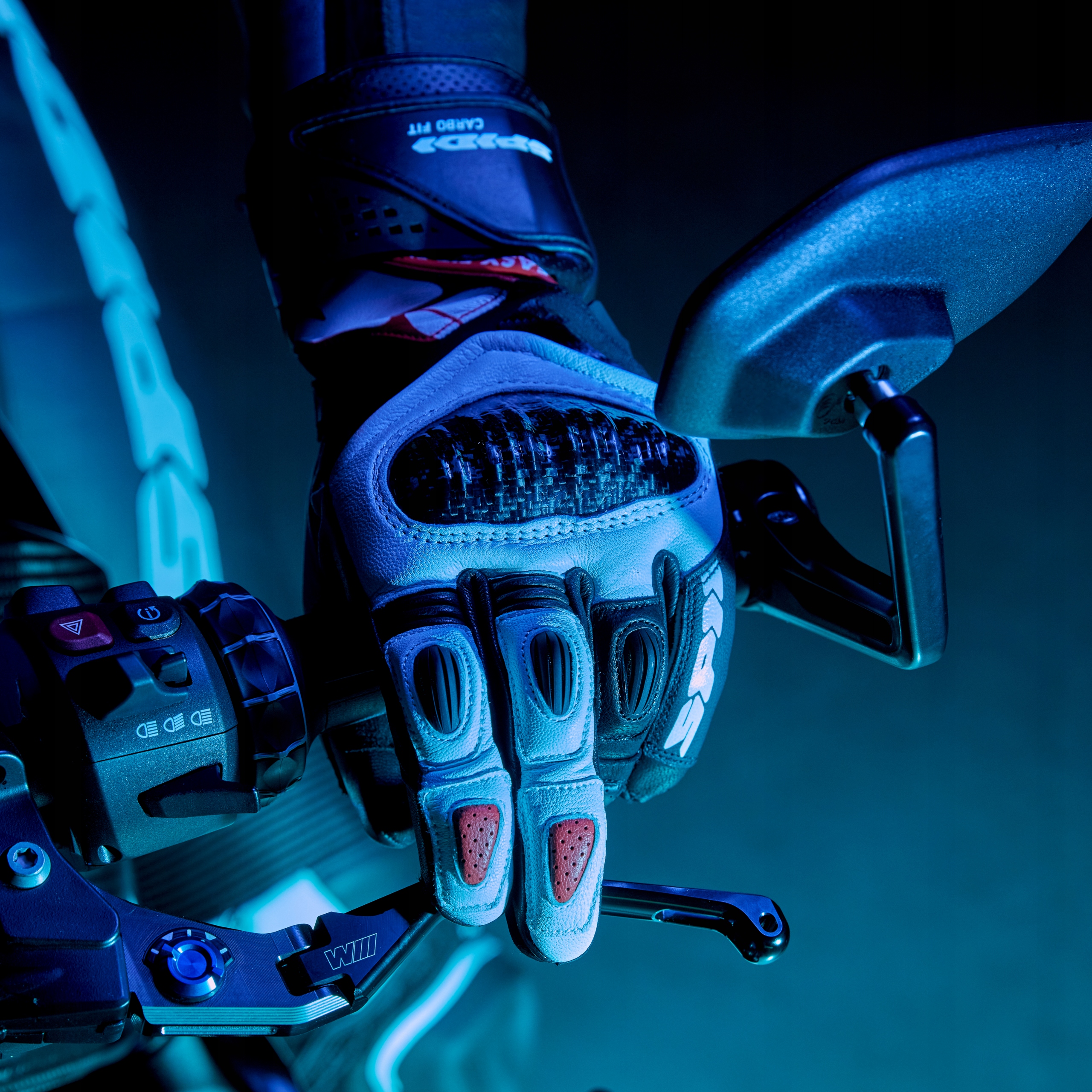 Rękawice motocyklowe Spidi Carbo Fit czerwone XXL Typ Sportowe