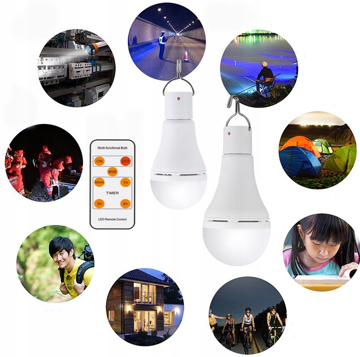 ŻARÓWKA LED Z PANELEM SOLARNYM 350 lumenów 9W Marka Perfectlife