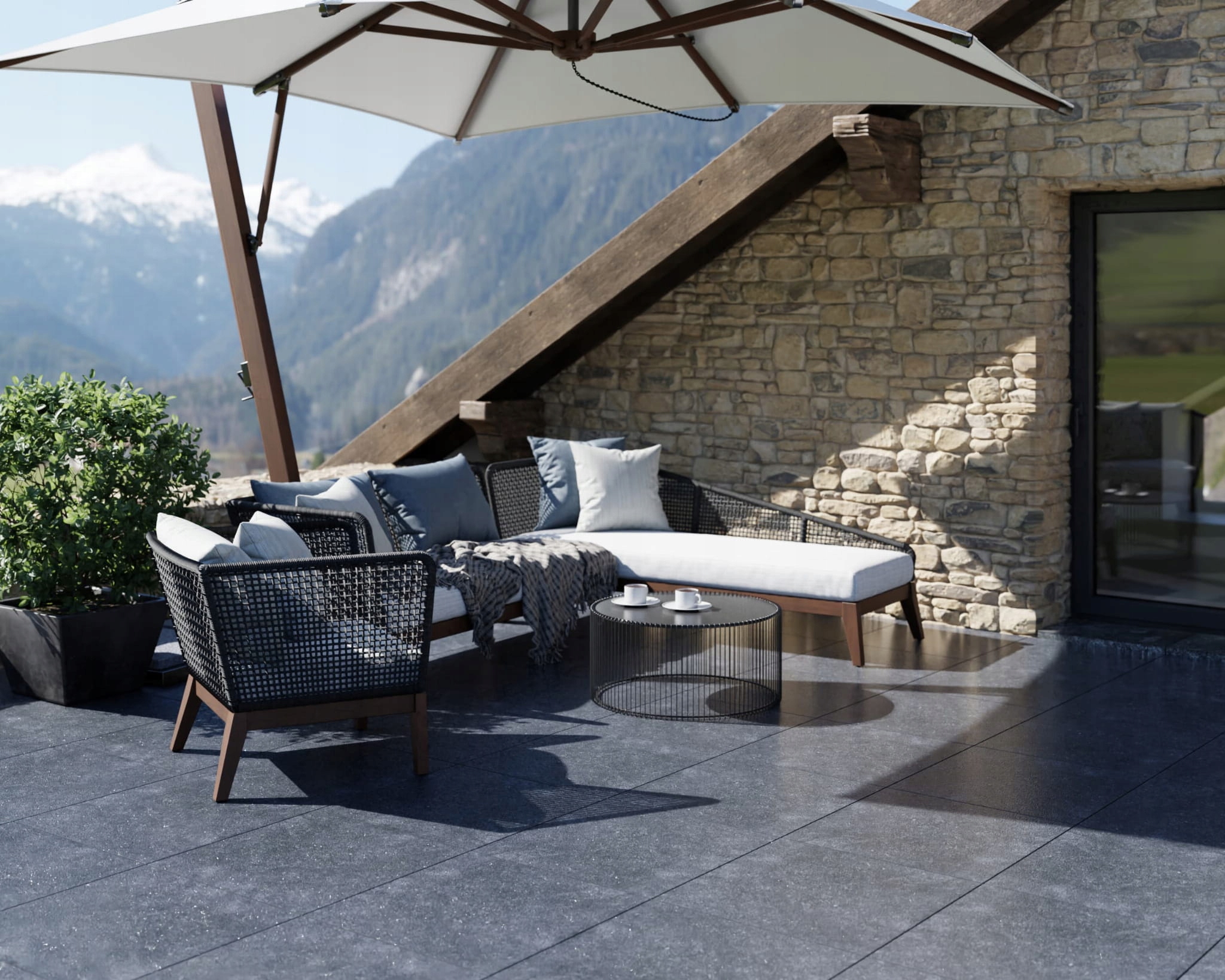 PŁYTKA TARASOWA SPECTRE ANTRACYT BLACK R11 2cm Marka inna