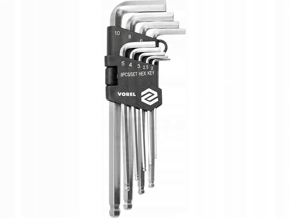Klucze Imbusowe 9 Sztuk 2-10MM 56477 Vorel