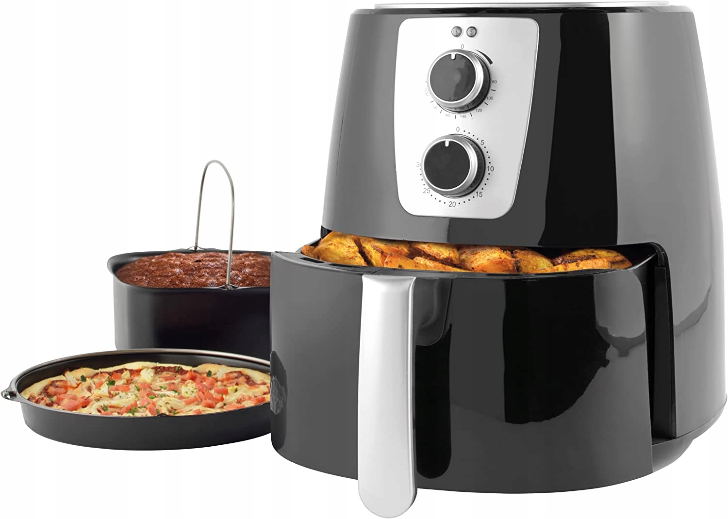Beztuková Fritéza Petra Air Fryer 5.2 L S Plechem Na Pizzu A Těsto
