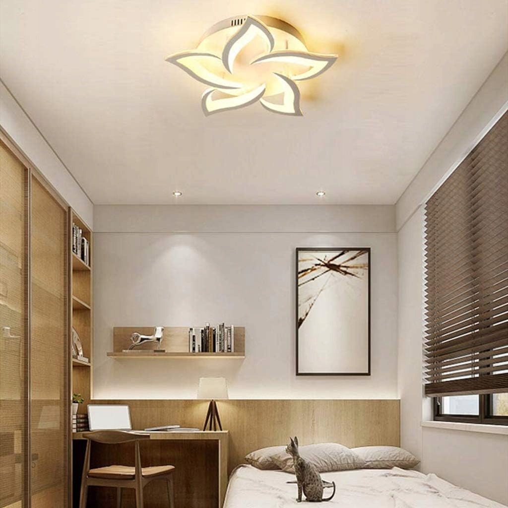 ŻYRANDOL LAMPA SUFITOWA LED 50W KWIAT LOTOSU + Pilot + Apka Zasilanie sieciowe