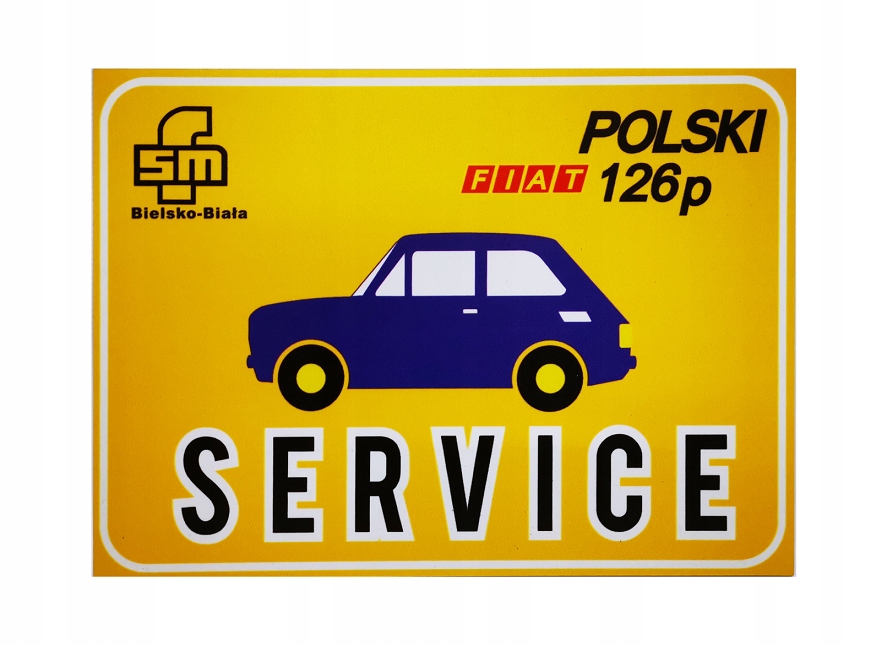 

Pcf tabliczka ozdobna Fsm Fiat 126p Service Maluch