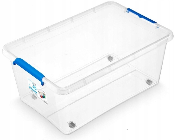 Dlouhá Nádoba Boxu Je Průhledný A Uzamykatelná Na Kolečkách 40 L