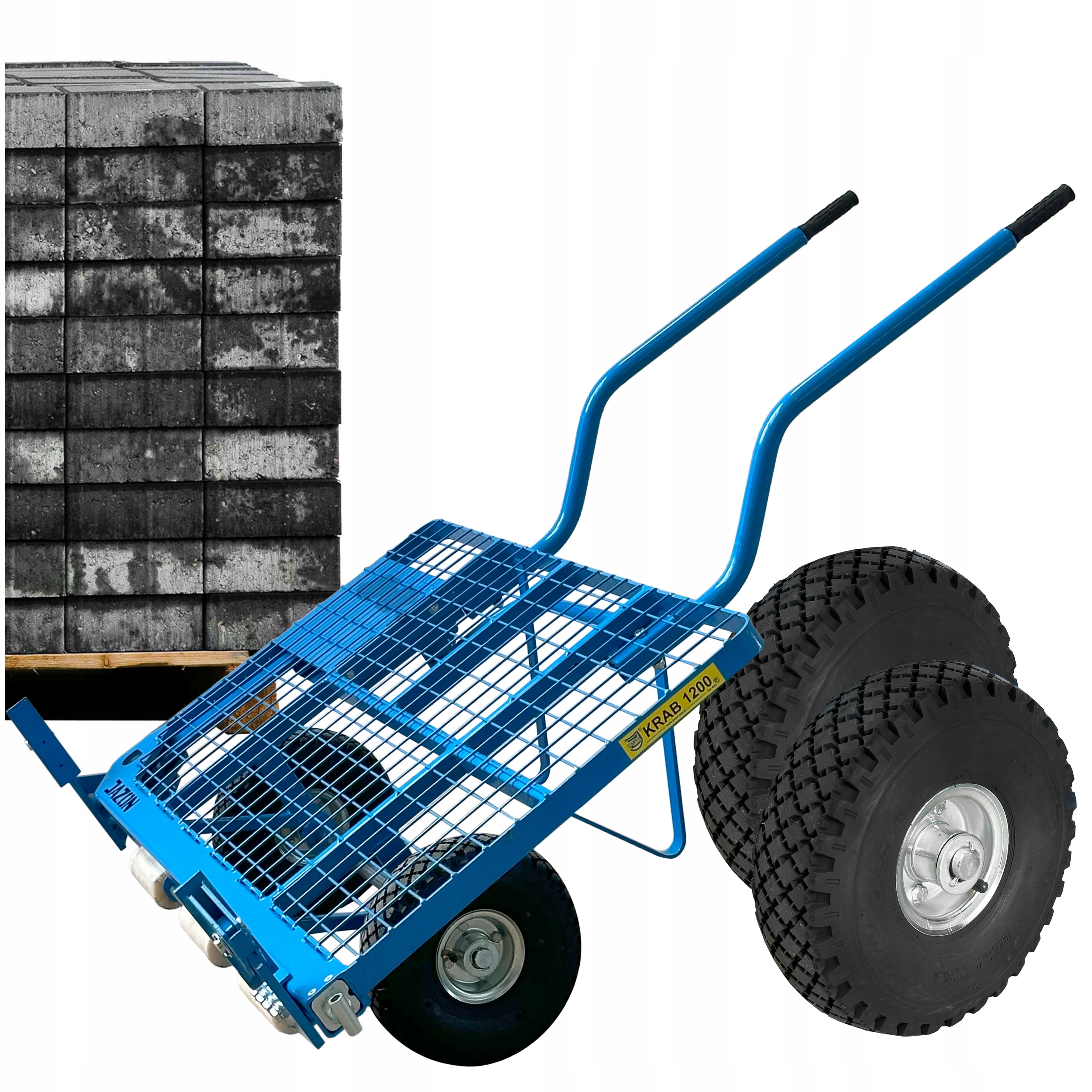 Wózek Brukarski Do Kostki Brukowej Jazon KRAB1200 Do 350KG [made In Poland]