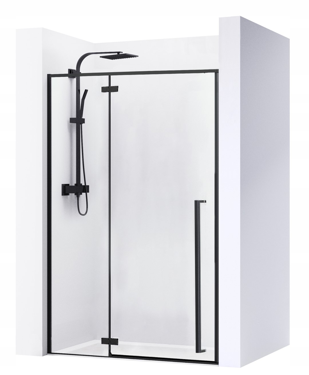 Sprchové dveře Fargo Black 100 s tvrzeným sklem Crystal Clear