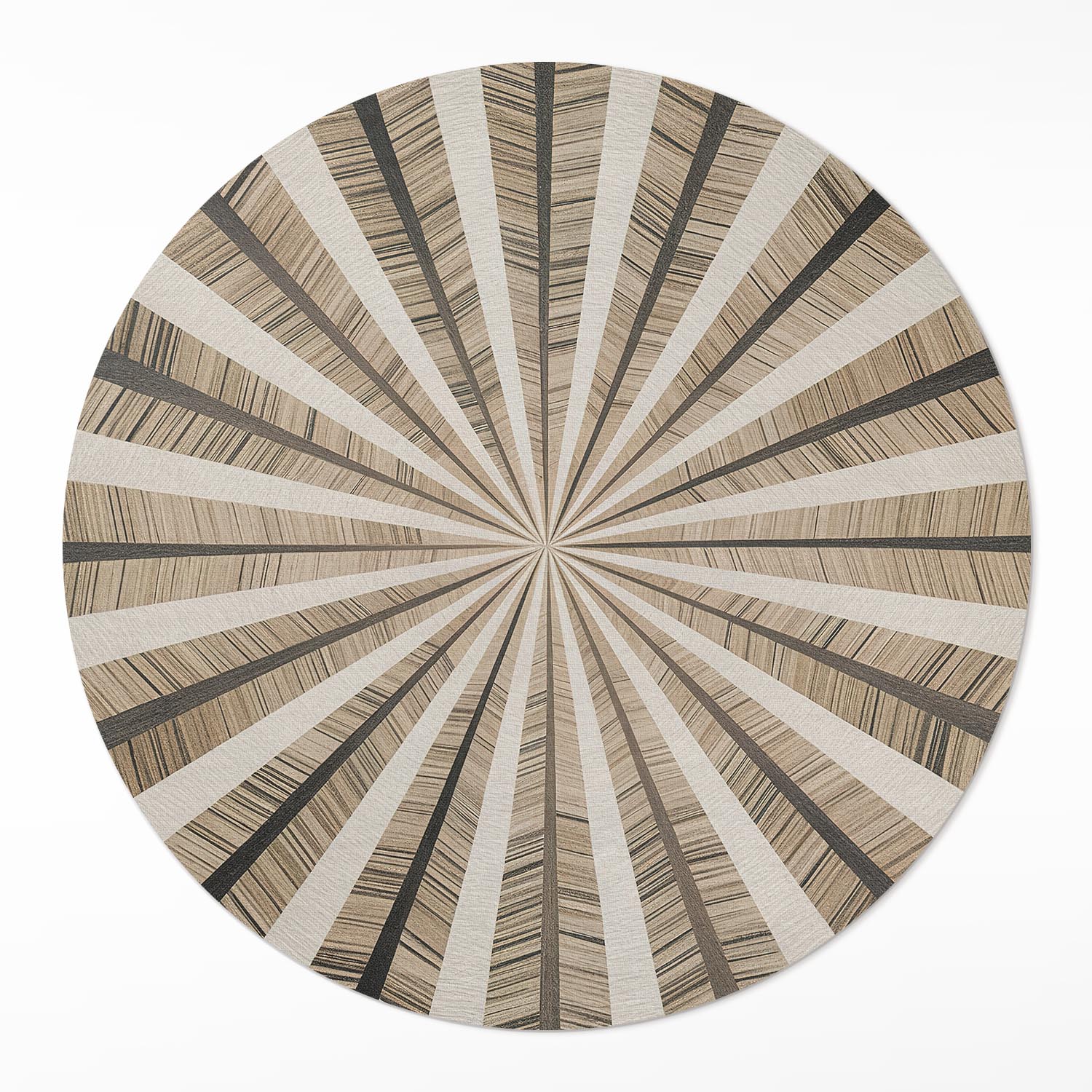 Vnútorný dekoratívny okrúhly koberec s potlačou Piesková geometria ⌀ 90 cm