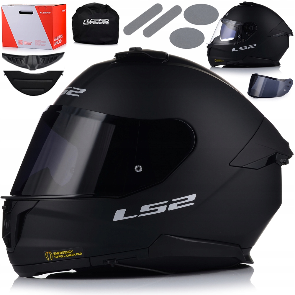 Motocyklová Prilba LS2 FF808 Storm II Čierna Matná Pánska Clona Tmavé Sklo